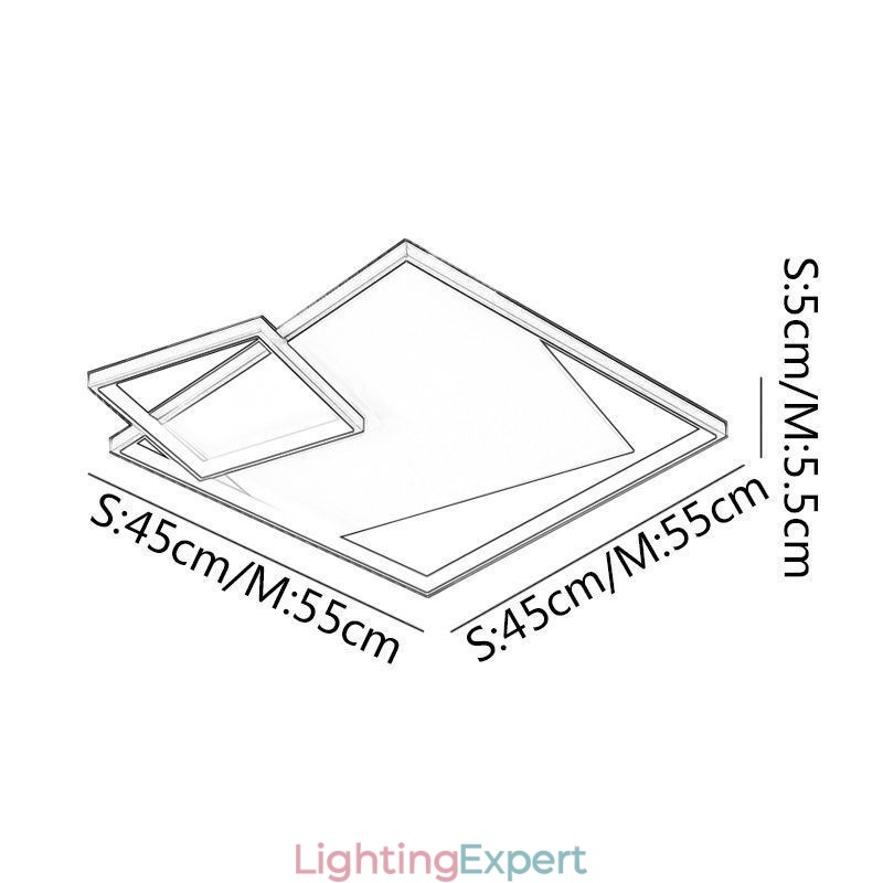 Modern Ceiling Lamp Square Indoor Smart Lighting Fixtures