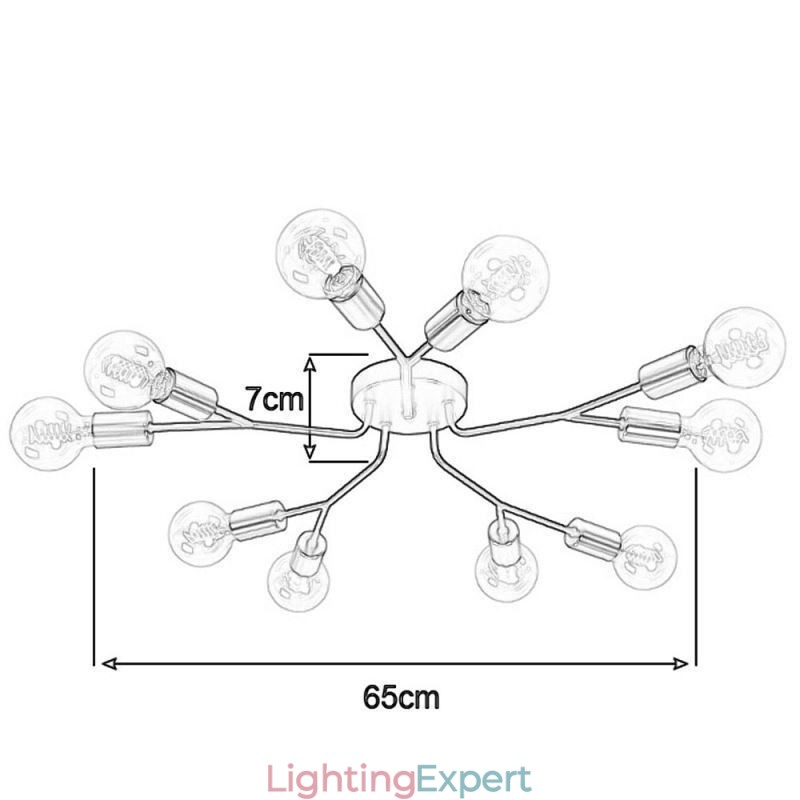 Modern Ceiling Light Fixture Black Vintage Chandelier