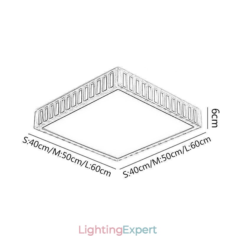 Japanese Ceiling Lamp Square Wood Ceiling Lamp