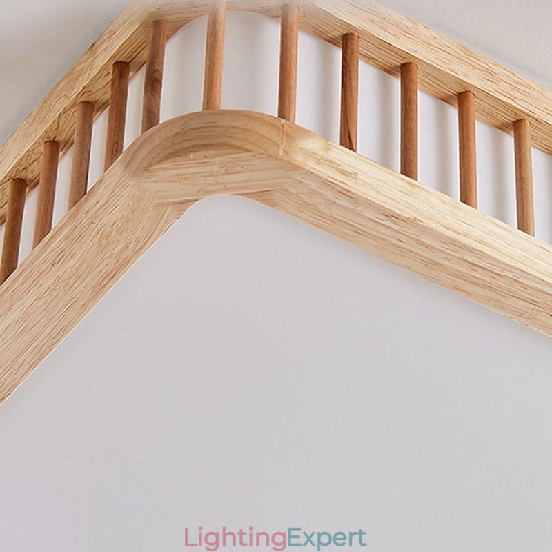 Japanese Ceiling Lamp Square Wood Ceiling Lamp