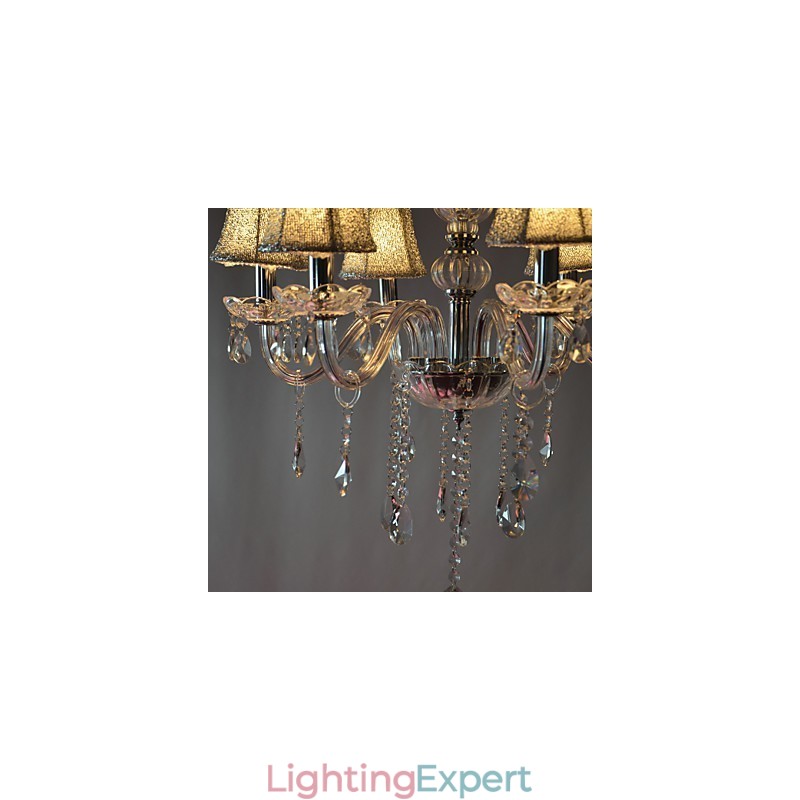 Modern Luxury 6 Lights Chandelier In Crystal Decoration