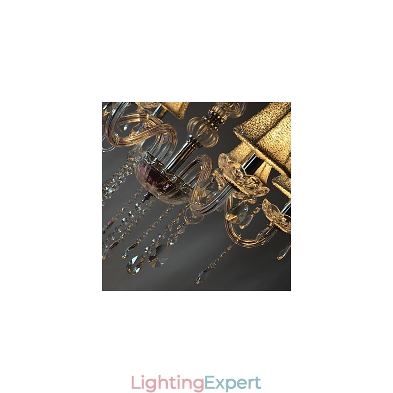 Modern Luxury 6 Lights Chandelier In Crystal Decoration