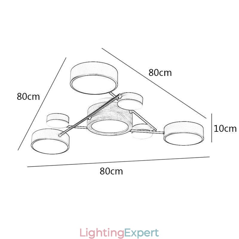 Modern Molecular Shape Acrylic Ceiling Lamp