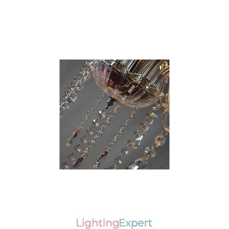 Modern Luxury 6 Lights Chandelier In Crystal Decoration