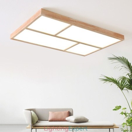 Modern Ceiling Light Minimalist Wood Style Flush Mount Ceiling Light Fixture