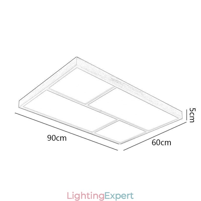 Modern Ceiling Light Minimalist Wood Style Flush Mount Ceiling Light Fixture