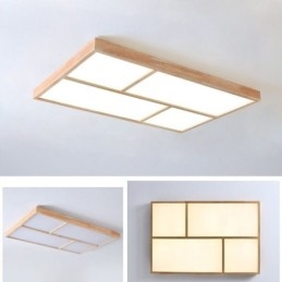Modern Ceiling Light Minimalist Wood Style Flush Mount Ceiling Light Fixture