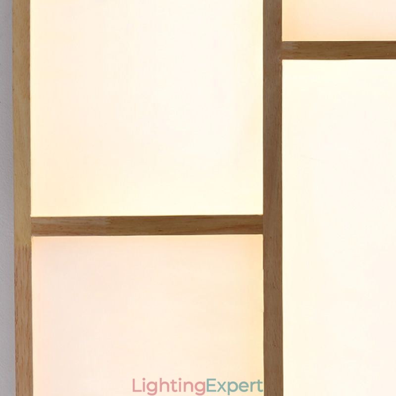 Modern Ceiling Light Minimalist Wood Style Flush Mount Ceiling Light Fixture
