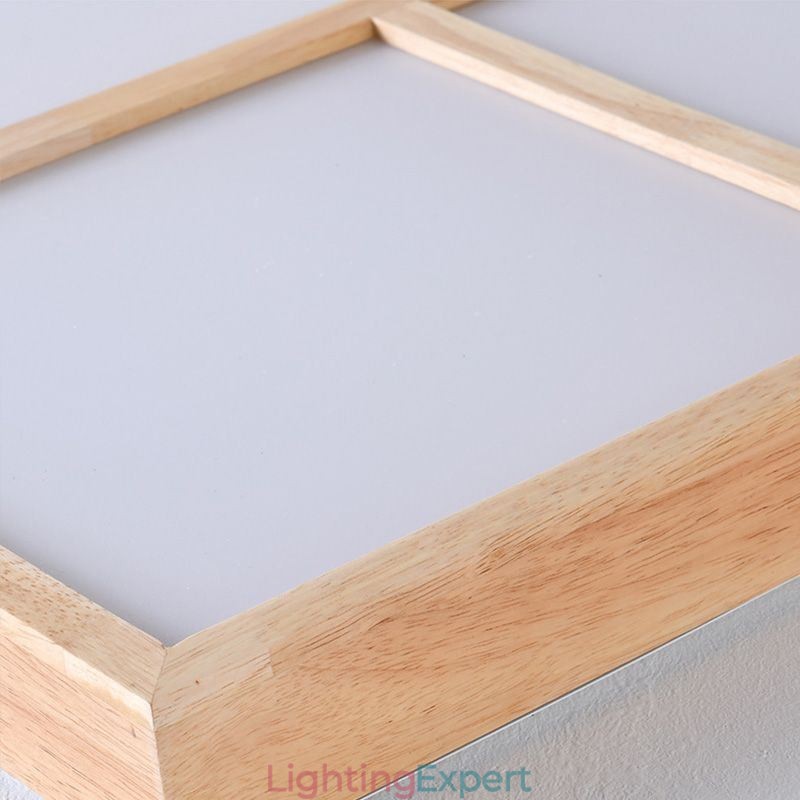 Modern Ceiling Light Minimalist Wood Style Flush Mount Ceiling Light Fixture