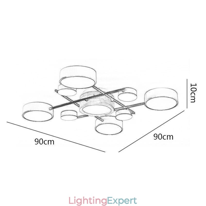Modern Ceiling Light Splicing Quadrilateral Ceiling Lamp