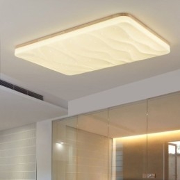 Japanese Acrylic Ceiling Light Rectangular Corrugated Ceiling Lamp