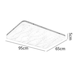 Japanese Acrylic Ceiling Light Rectangular Corrugated Ceiling Lamp