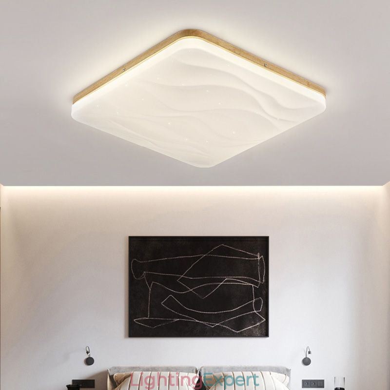Japanese Acrylic Ceiling Light Square Corrugated Ceiling Lamp