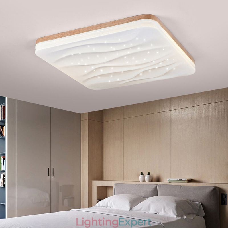 Japanese Acrylic Ceiling Light Square Corrugated Ceiling Lamp