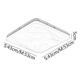 Japanese Acrylic Ceiling Light Square Corrugated Ceiling Lamp
