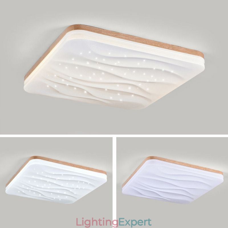 Japanese Acrylic Ceiling Light Square Corrugated Ceiling Lamp