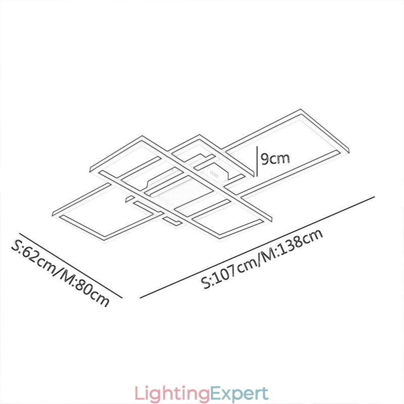 Modern Ceiling Light Geometric Square Ceiling Lamp