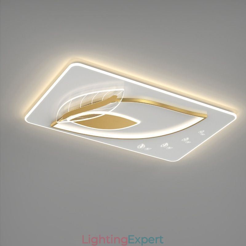 Luxury Ceiling Lamp Creative Leaf Design Ceiling Light