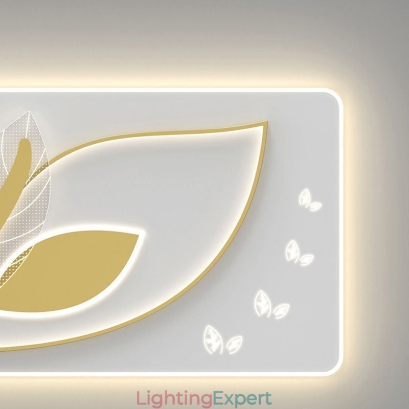 Luxury Ceiling Lamp Creative Leaf Design Ceiling Light
