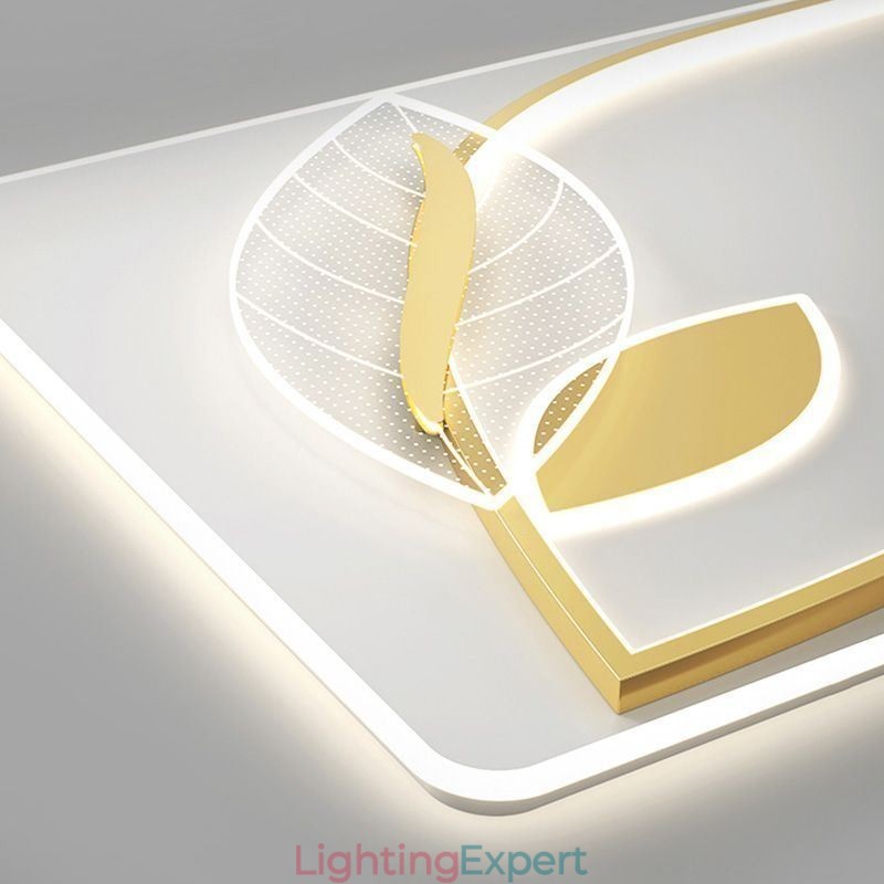 Luxury Ceiling Lamp Creative Leaf Design Ceiling Light