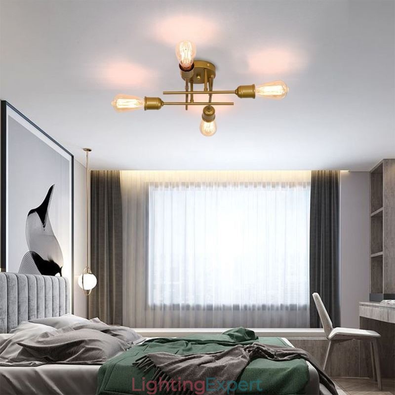 Flush Mount Ceiling Light Fixture 4 Light Socket