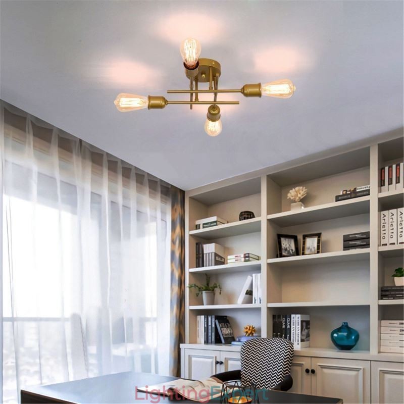 Flush Mount Ceiling Light Fixture 4 Light Socket