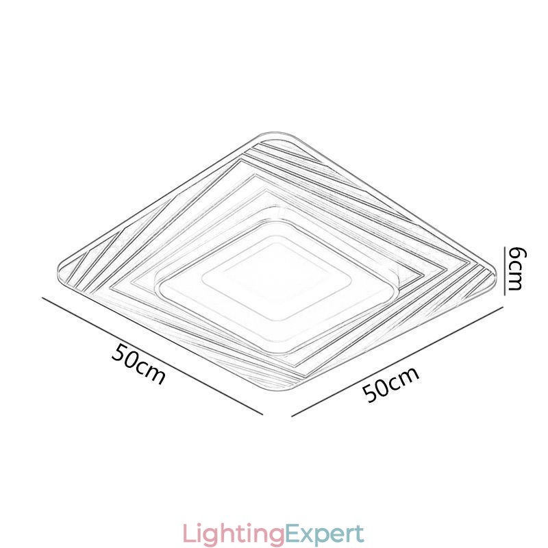 Ceiling Light Flush Mount Square Ceiling Lamp