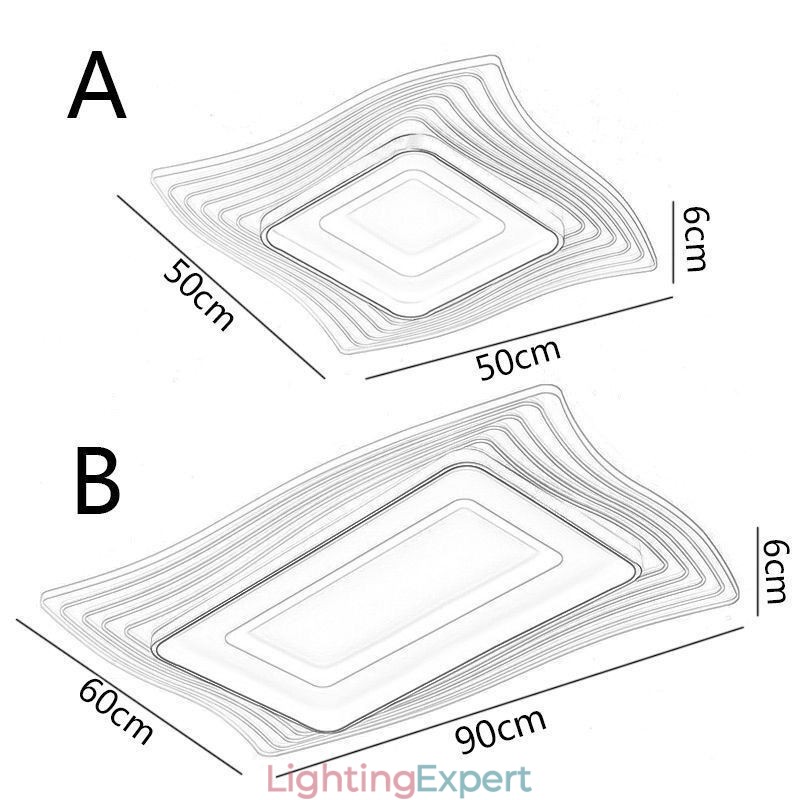 Modern Ceiling Light Flush Mount Square Shape Ceiling Light
