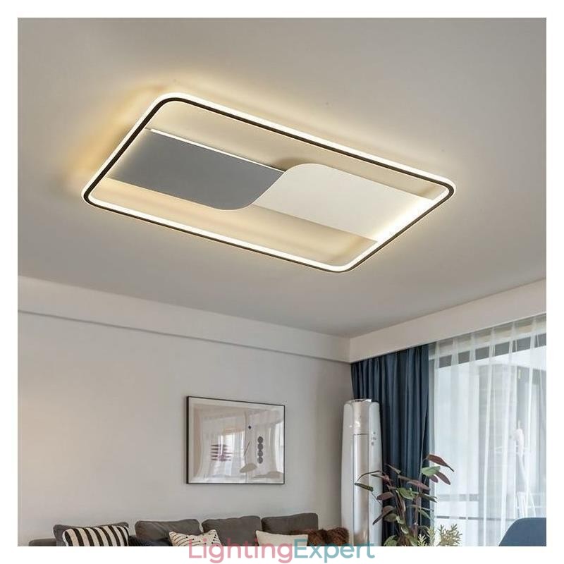 Modern Ceiling Lights Fixture Rectangular Flush Mount Ceiling Lamps 90*60cm