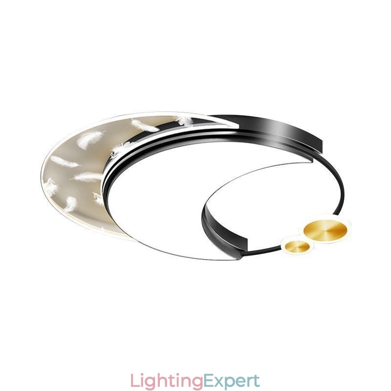 Flush Mount Modern Moon Shape Ceiling Light