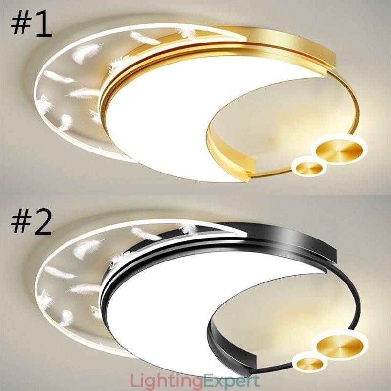Flush Mount Modern Moon Shape Ceiling Light