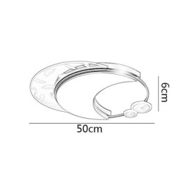 Flush Mount Modern Moon Shape Ceiling Light