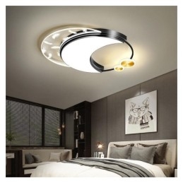 Flush Mount Modern Moon Shape Ceiling Light