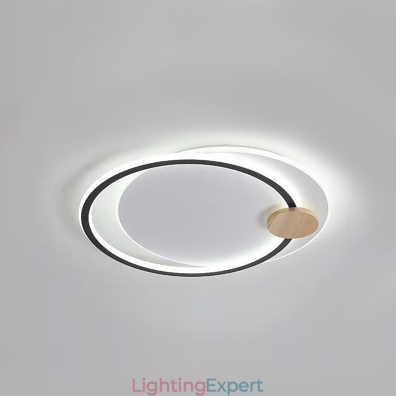 Modern Flush Mount Acrylic 2 Rings Ceiling Light Fixture