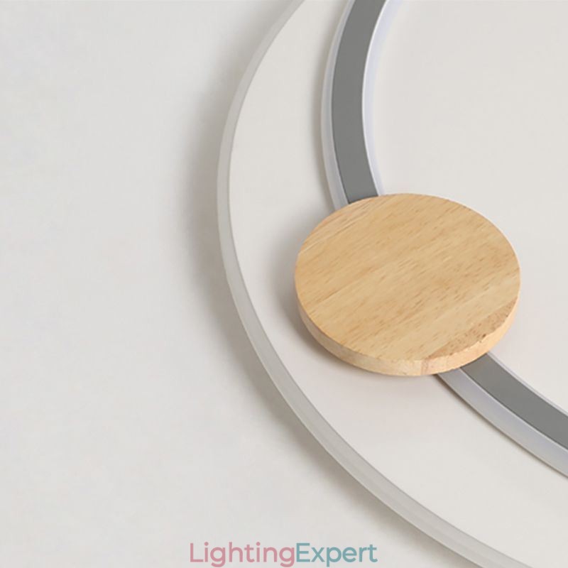 Modern Flush Mount Acrylic 2 Rings Ceiling Light Fixture