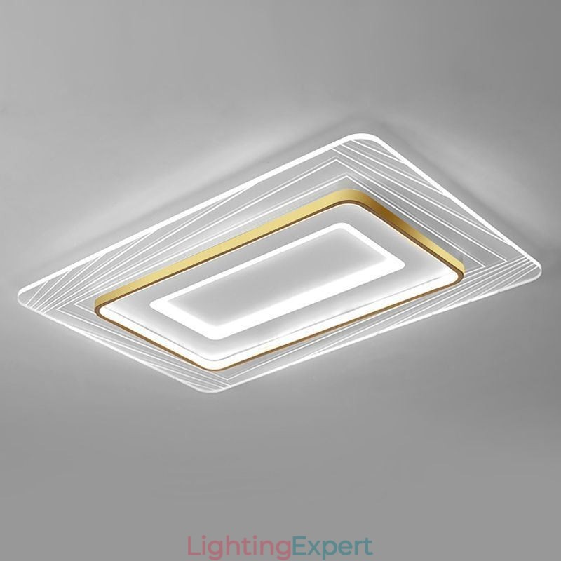 Rectangular Flush Mount Ceiling Light Minimalist Acrylic Ultrathin Ceiling Lamp