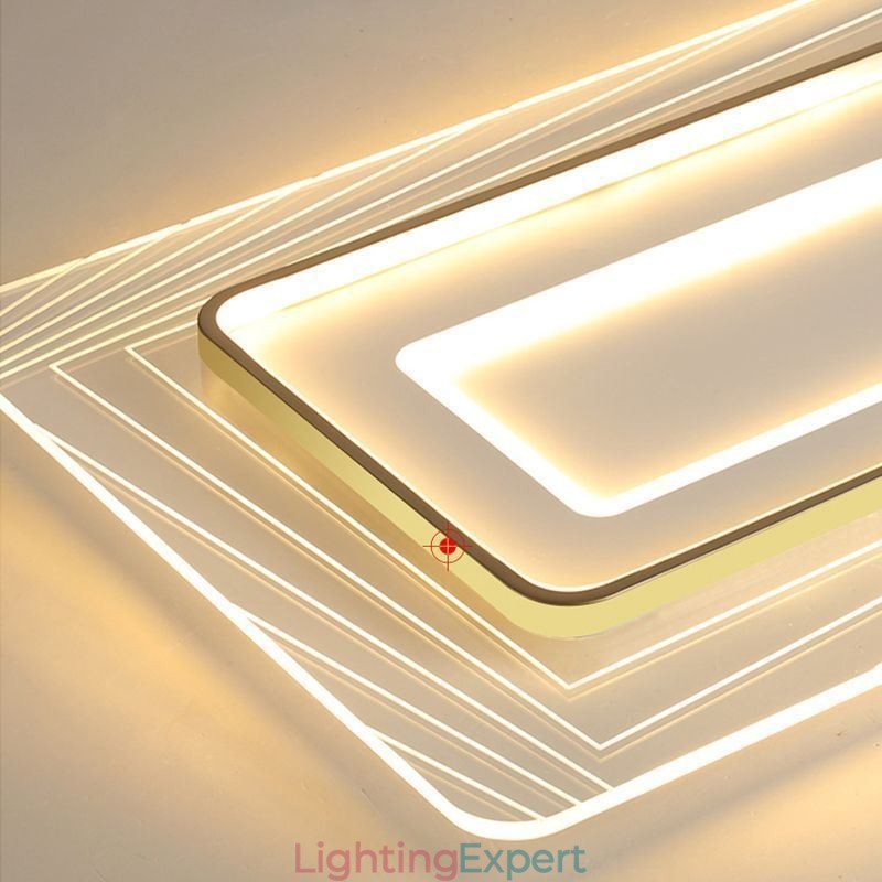 Rectangular Flush Mount Ceiling Light Minimalist Acrylic Ultrathin Ceiling Lamp
