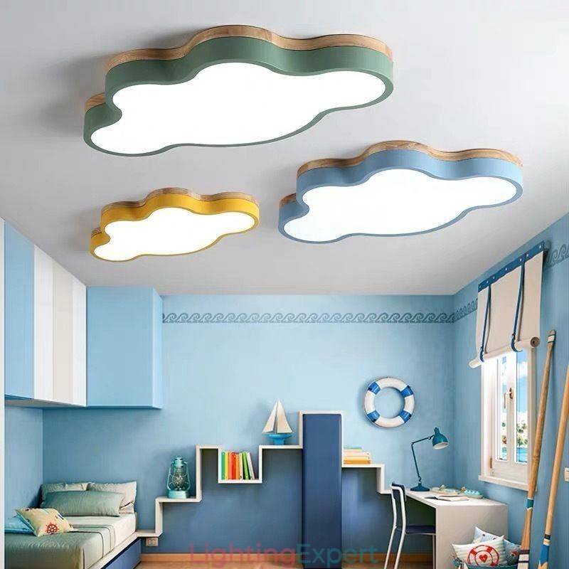 Flush Mount Modern Creative Acrylic Cloud Shape Ceiling Light Kids