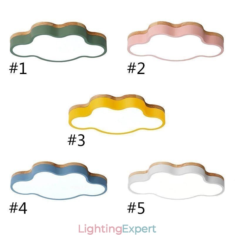 Flush Mount Modern Creative Acrylic Cloud Shape Ceiling Light Kids