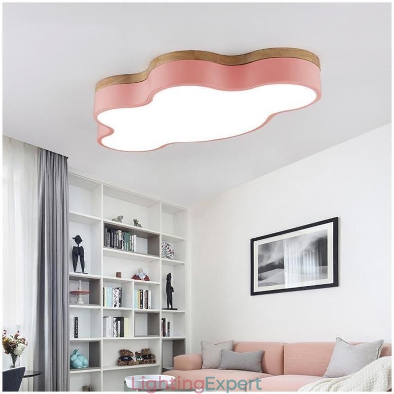Flush Mount Modern Creative Acrylic Cloud Shape Ceiling Light Kids
