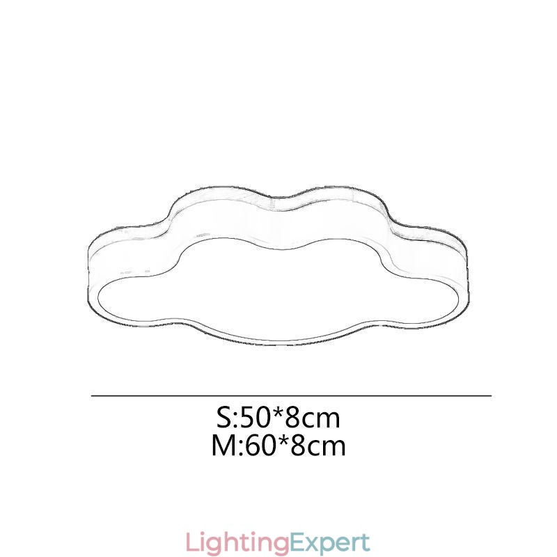 Flush Mount Modern Creative Acrylic Cloud Shape Ceiling Light Kids