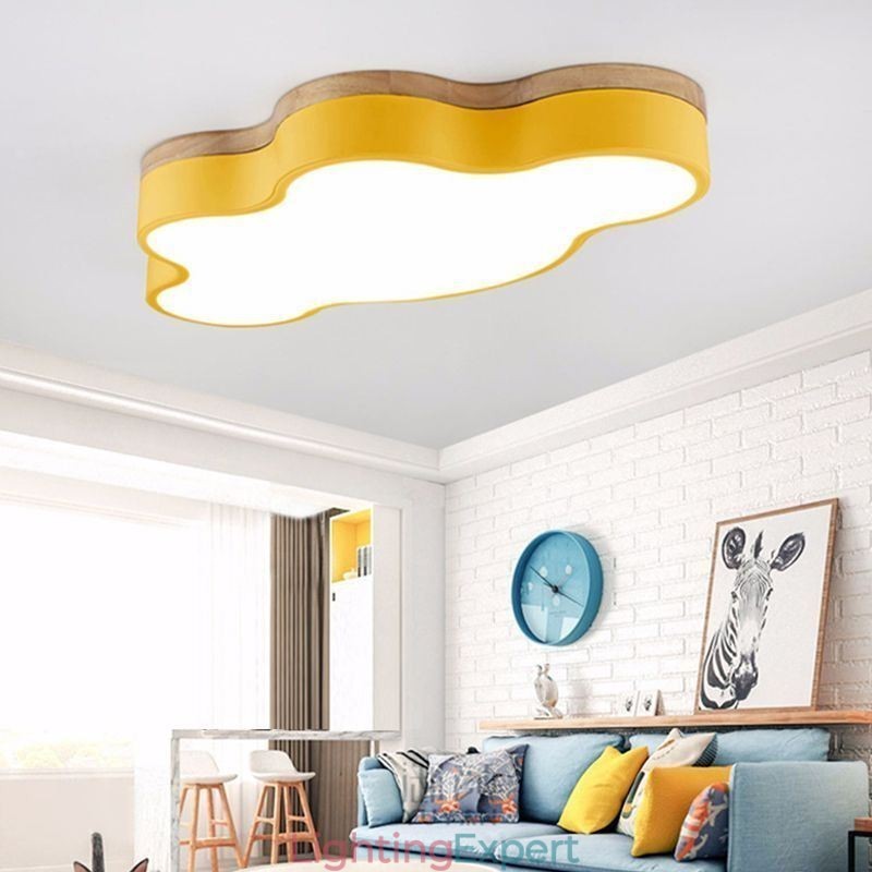 Flush Mount Modern Creative Acrylic Cloud Shape Ceiling Light Kids