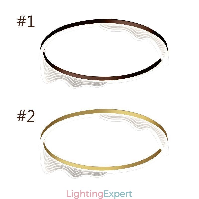 Flush Mount Circular Ceiling Light With Wavy Edge Decoration