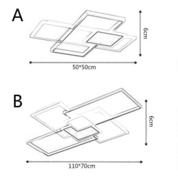 Modern Ceiling Lamp Square Acrylic Flush Mount Ceiling Lights Fixture