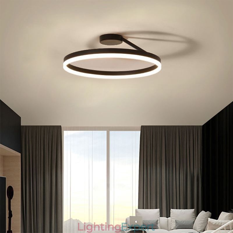 Modern Flush Mount Ceiling Light Fixture Circle Lighting Lamp with Acrylic Lampshade