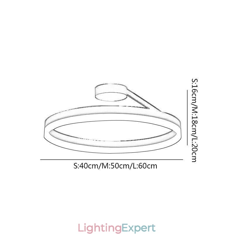 Modern Flush Mount Ceiling Light Fixture Circle Lighting Lamp with Acrylic Lampshade