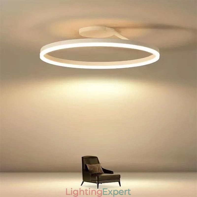 Modern Flush Mount Ceiling Light Fixture Circle Lighting Lamp with Acrylic Lampshade