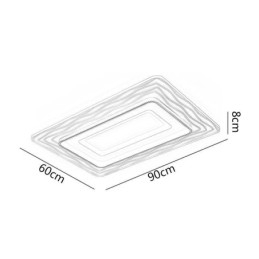 Rectangular Flush Mount Minimalist Acrylic Ultrathin Ceiling Lamp