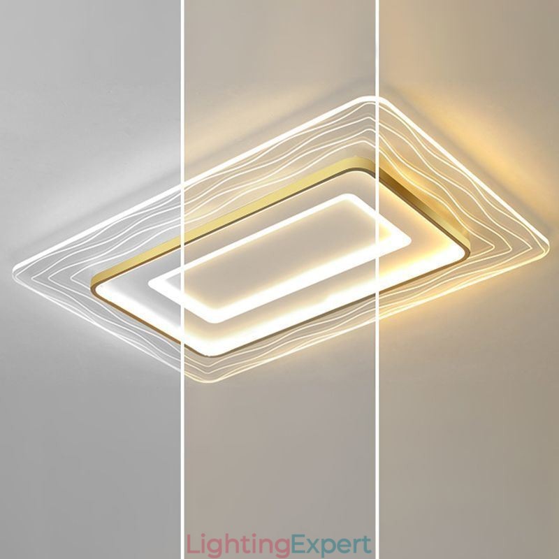 Rectangular Flush Mount Minimalist Acrylic Ultrathin Ceiling Lamp