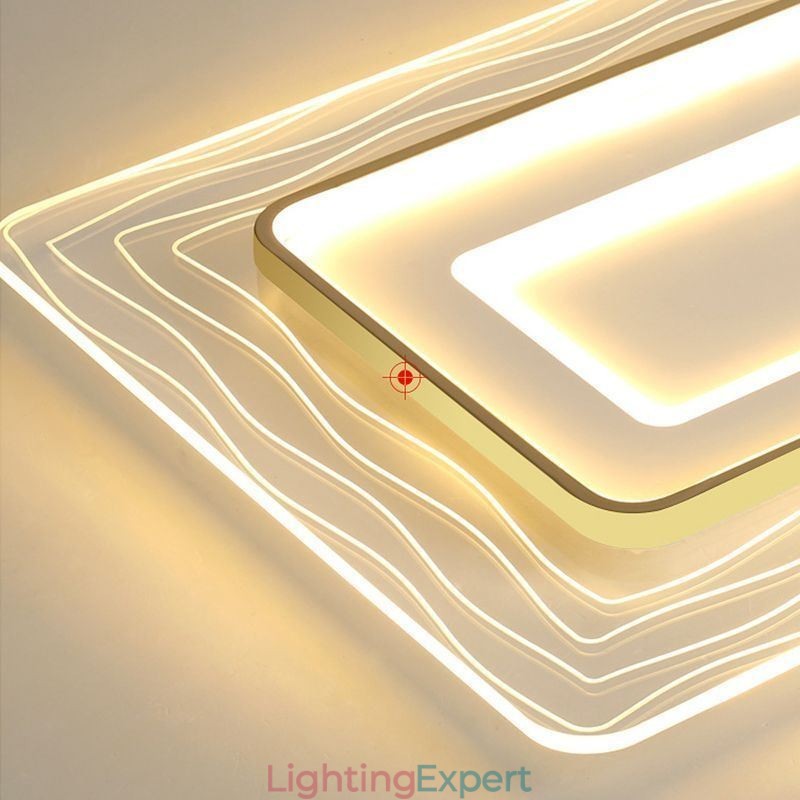 Rectangular Flush Mount Minimalist Acrylic Ultrathin Ceiling Lamp
